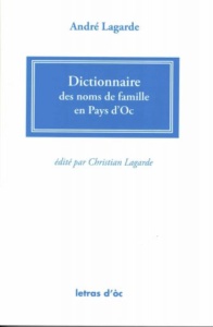 Couverture de Dictionnaire des noms de famille en Pays d'Oc